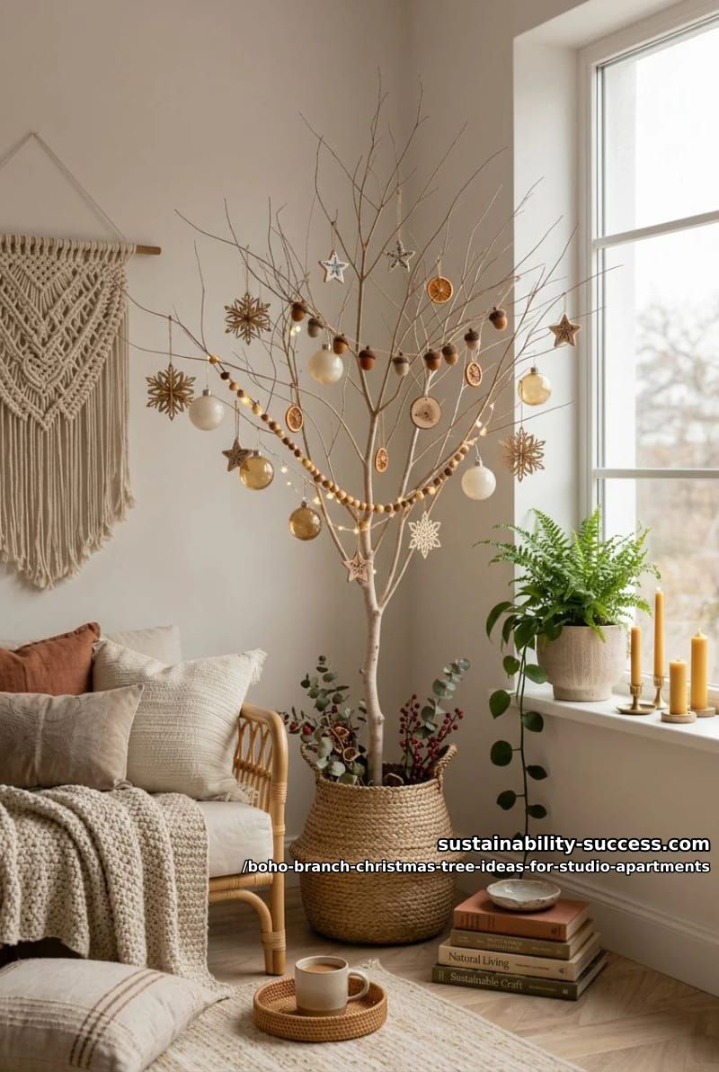 a tall bare-branch bundle in a basket-wrapped pot 1