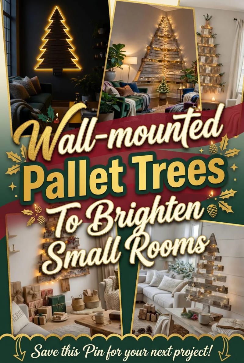 11 Wall-Mounted Pallet Christmas Tree Ideas With Lights for Small Spaces 2 article image 1
