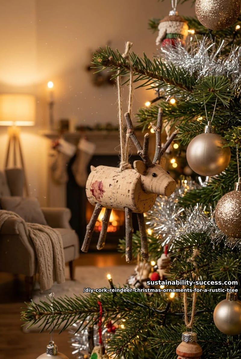 11 DIY Cork Reindeer Christmas Ornaments for a Rustic Tree 10 bare natural cork with a jute loop 1