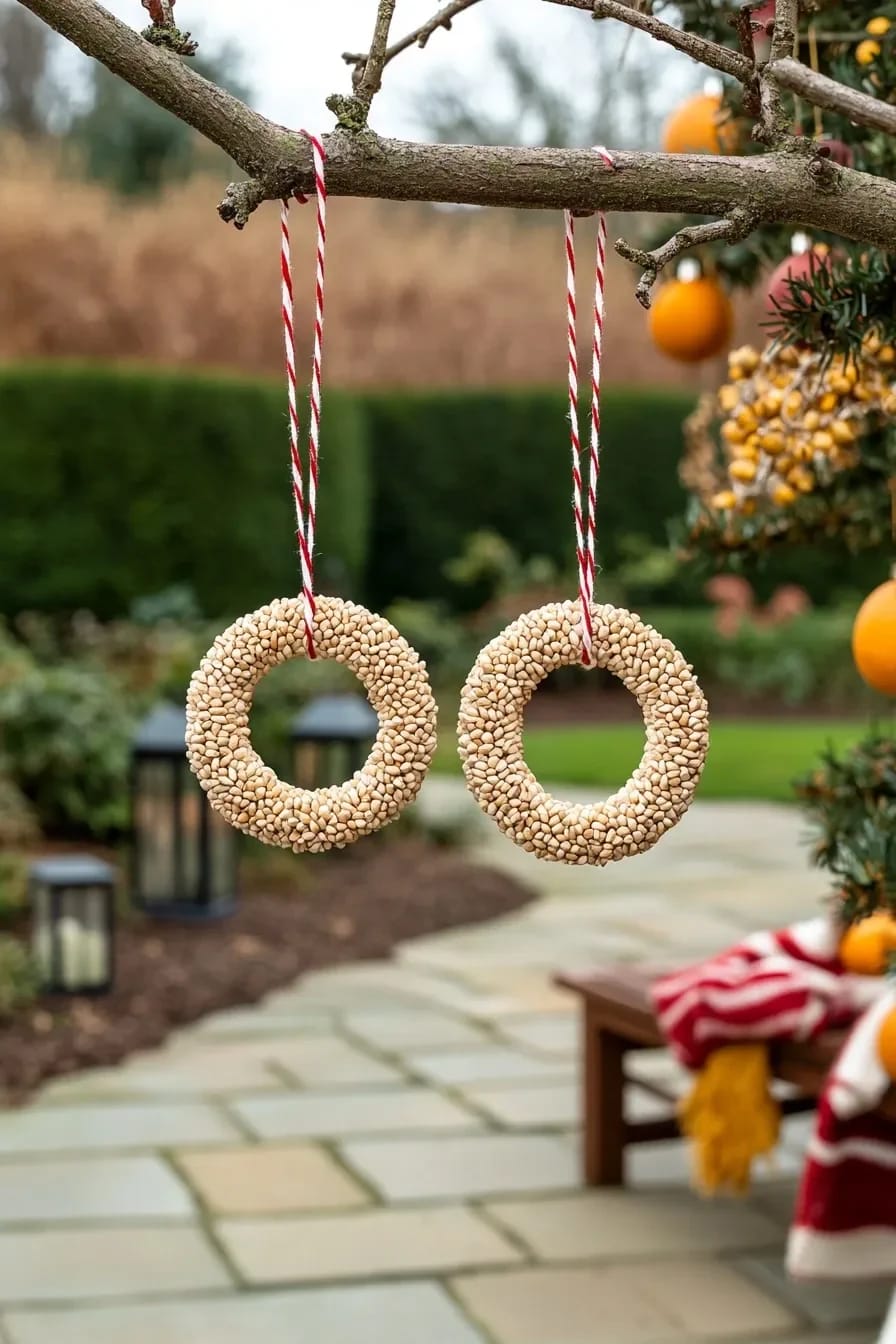 13 Birdseed Ornaments for an Outdoor Christmas Tree the Birds Will Actually Eat 17 birdseed wreath ornaments from a doughnut mold 1