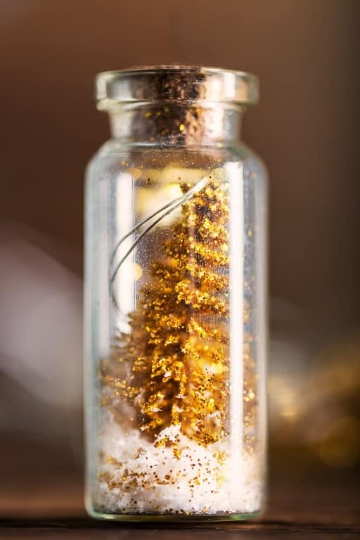 Recycled Glass Jar Christmas Votives That Actually Glow on a Cozy Table 14 bottlebrush-tree scenes sealed in a jar 13