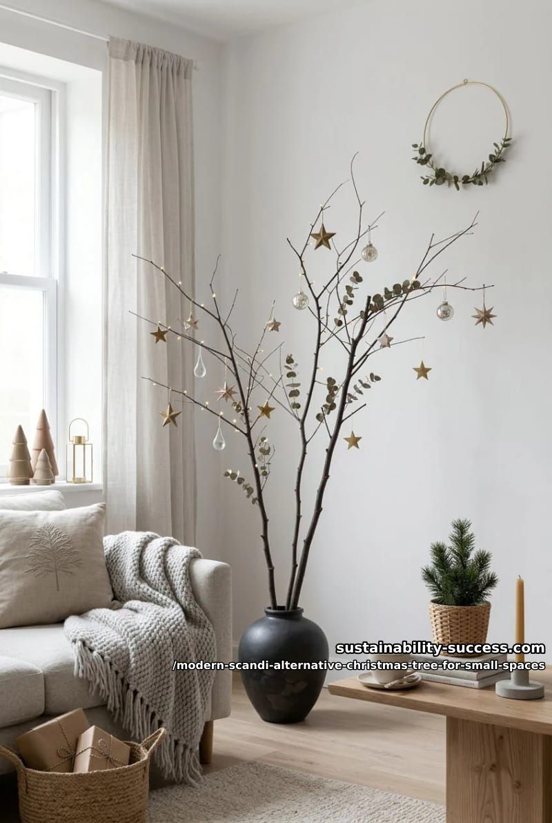 build the tree from bare branches in a floor vase 1