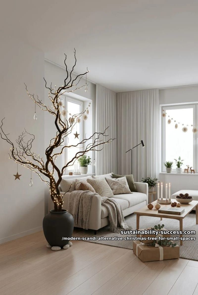 build the tree from bare branches in a floor vase 1