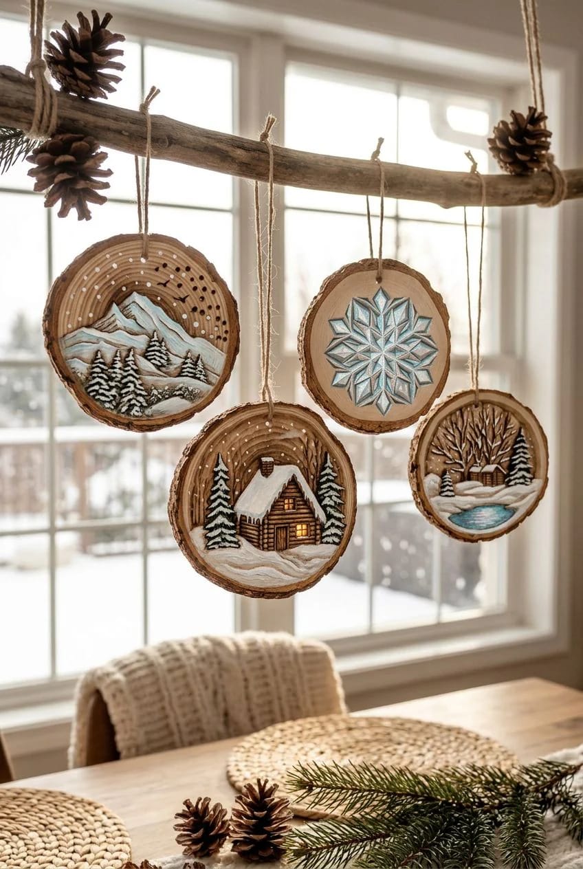 burn the winter scene, then wash it with color 1