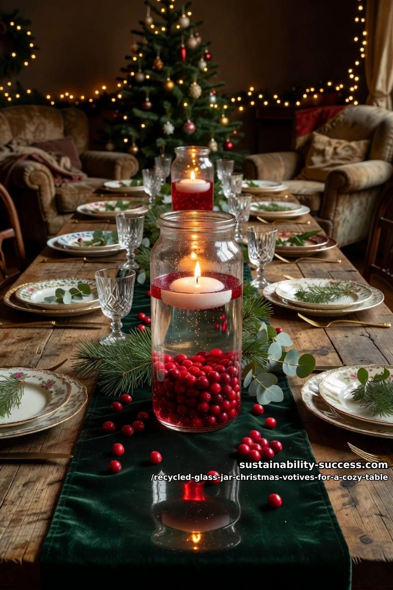cranberry-and-water floating votives 1