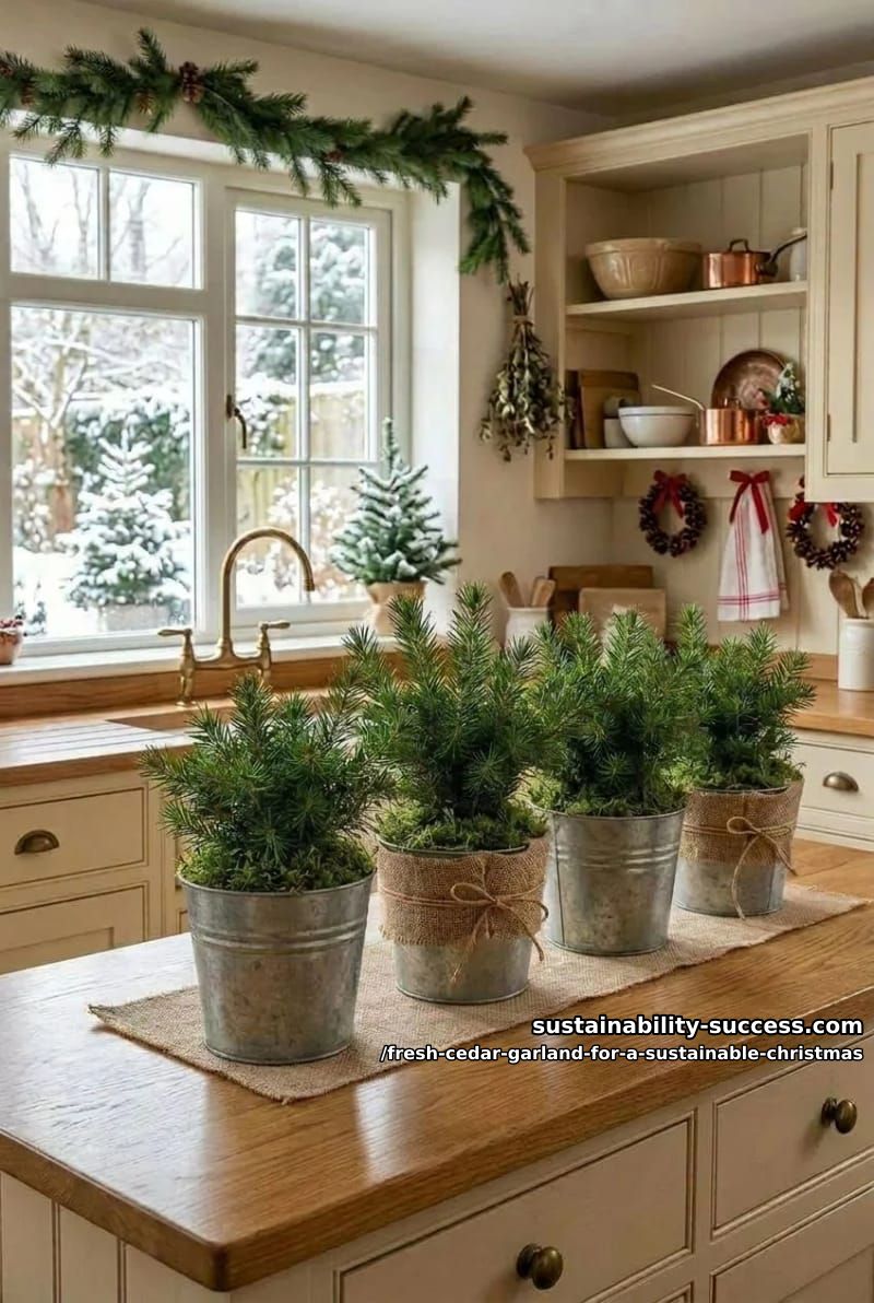 Fresh Cedar Garland for a Sustainable Christmas 3 cut your own cedar garland before you buy one 1