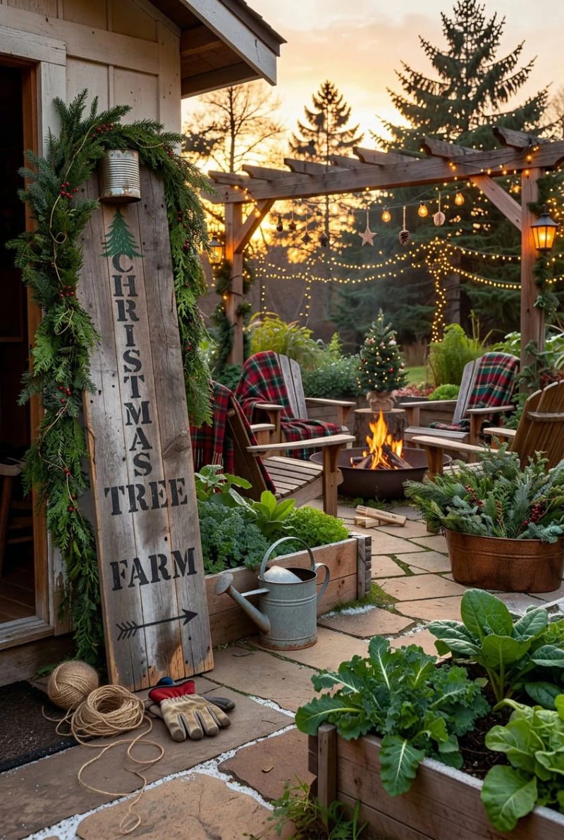 13 Reclaimed Pallet Christmas Signs for a Farmhouse (That Don't Look Store-Bought) 8 "cut your own tree" farm leaner from pallet slats 1