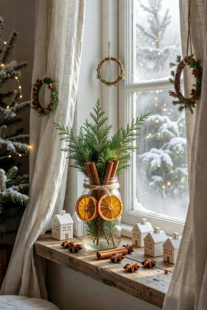 Sustainability Success 9 dried orange and cinnamon layered into the greenery 18