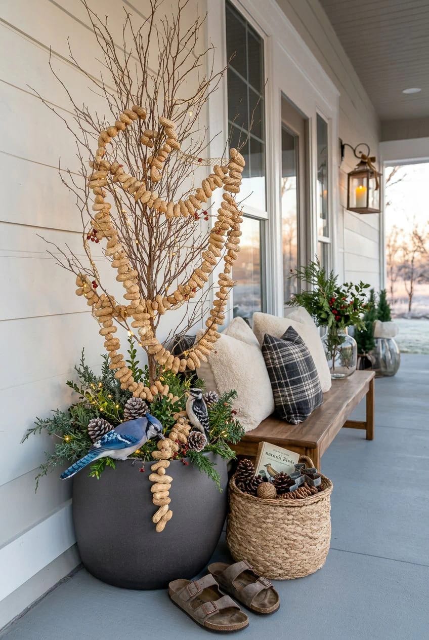 13 Birdseed Ornaments for an Outdoor Christmas Tree the Birds Will Actually Eat 23 in-shell peanut garlands for jays and woodpeckers 1