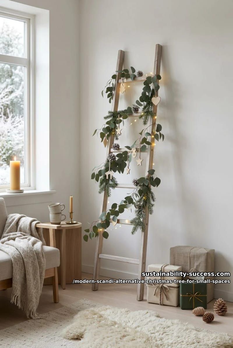 lean a wooden ladder and call it the tree 1