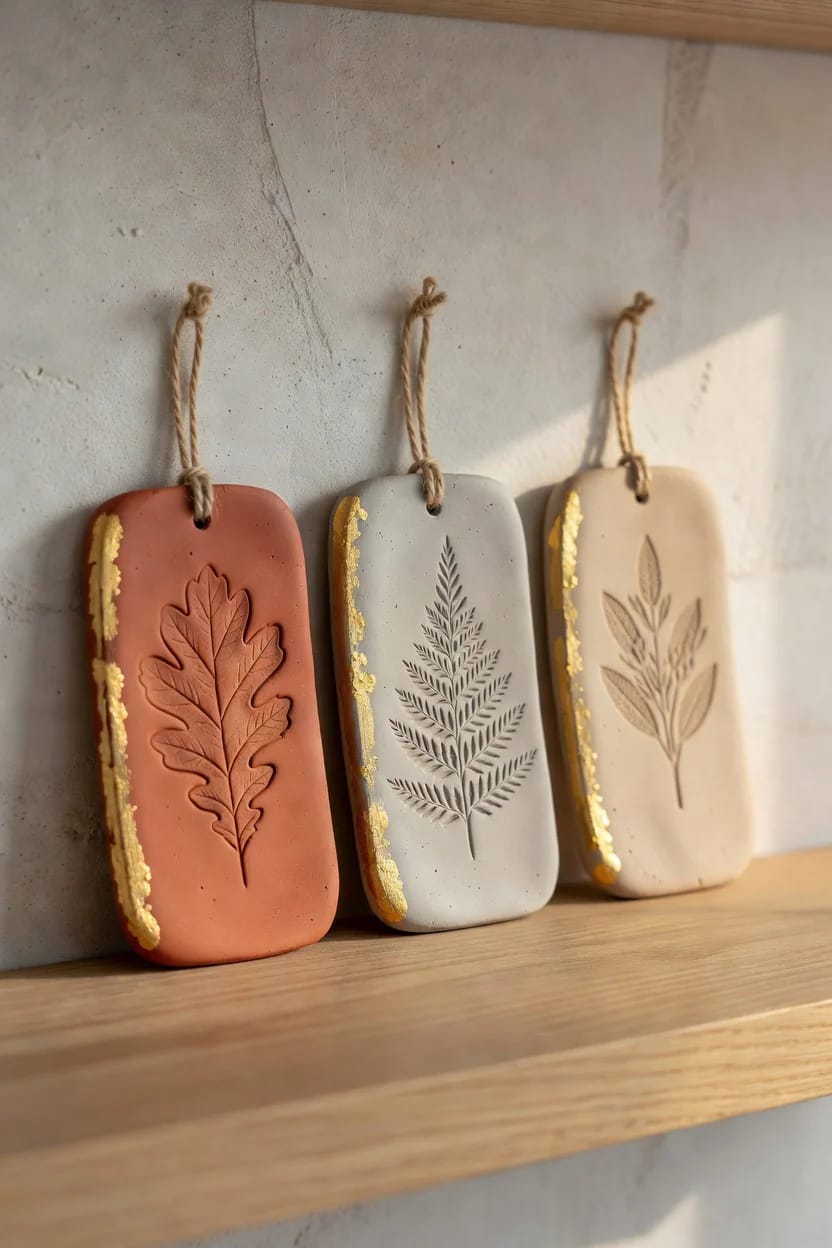 leave the clay its natural stone color, add one gold edge 1