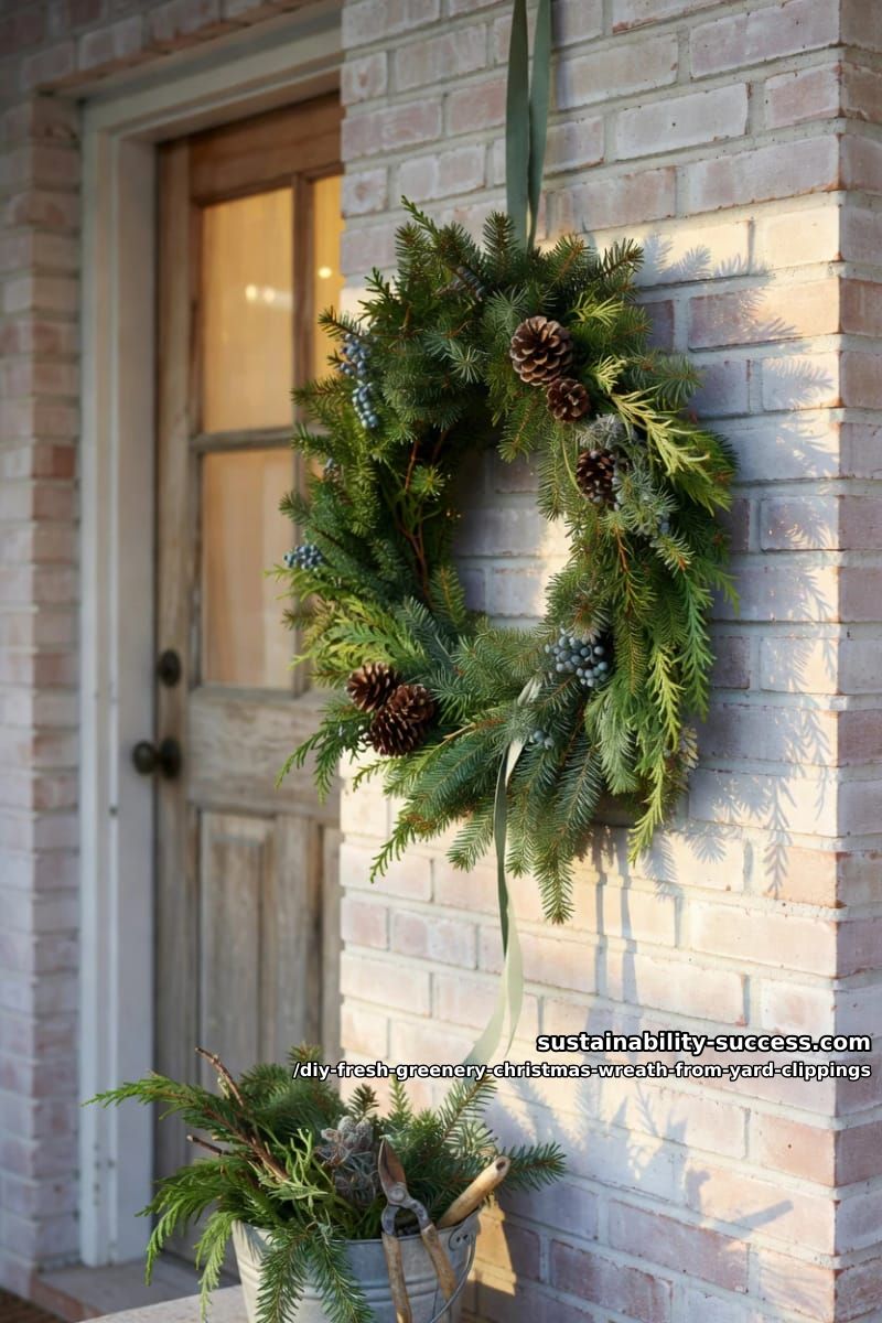 How to Make a Fresh Greenery Christmas Wreath from Yard Clippings 8 mistakes that ruin a fresh wreath 1