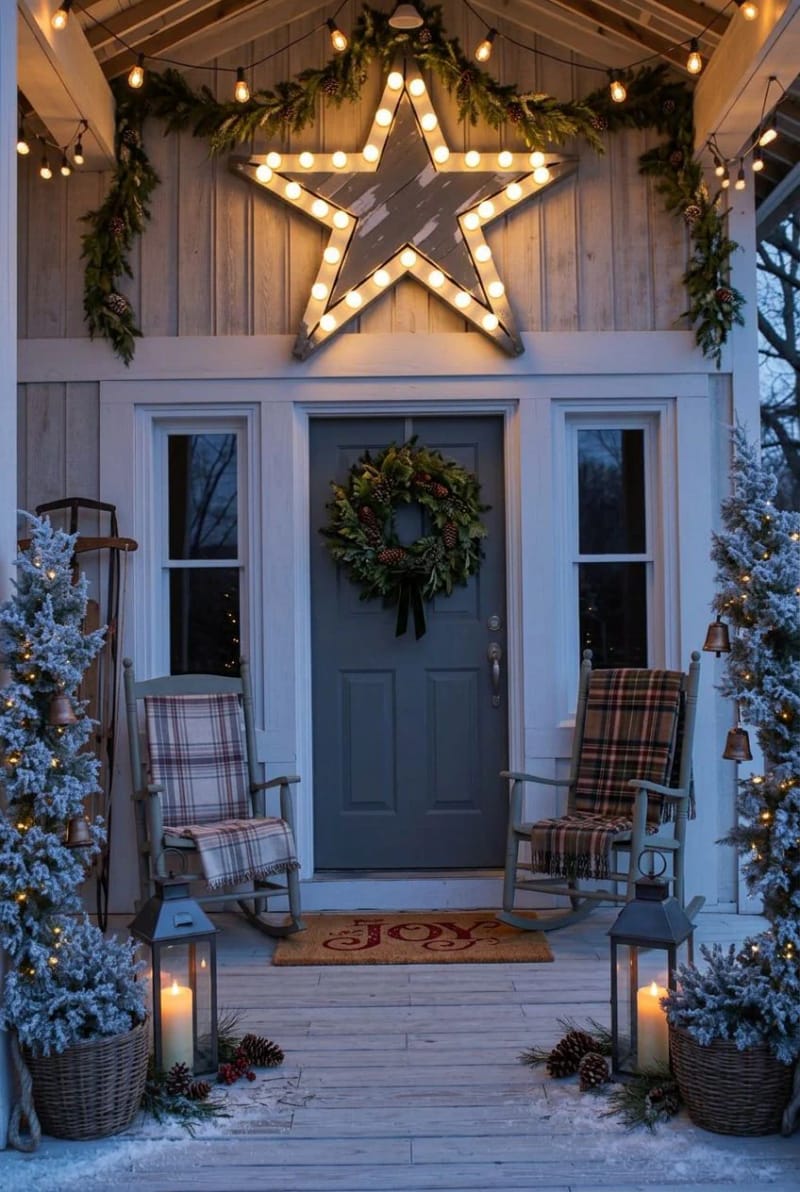 Pallet Wood Christmas Crafts for Beginners That Don't Look Like Scrap Lumber 13 oversized pallet star for the gable 12