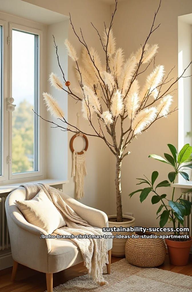 pampas plumes worked into the branches 1