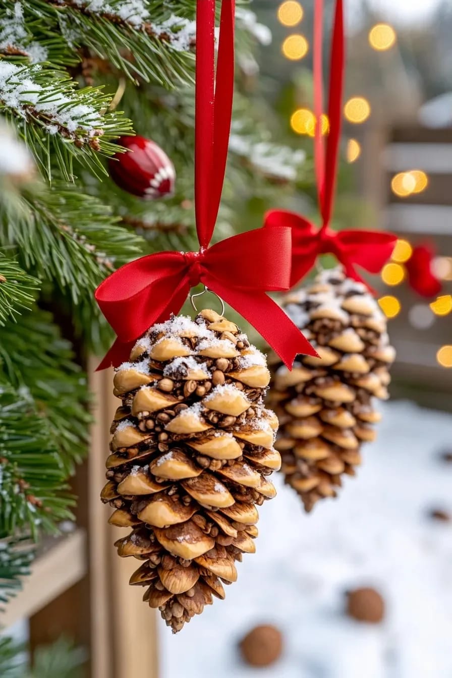 13 Birdseed Ornaments for an Outdoor Christmas Tree the Birds Will Actually Eat 5 pine cone feeders, and why the peanut butter panic is nonsense 1