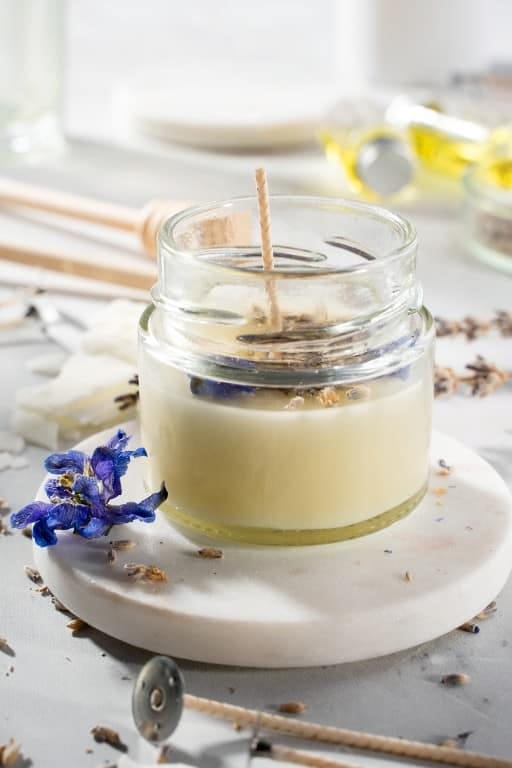 poured candle from the wax you already burned 1