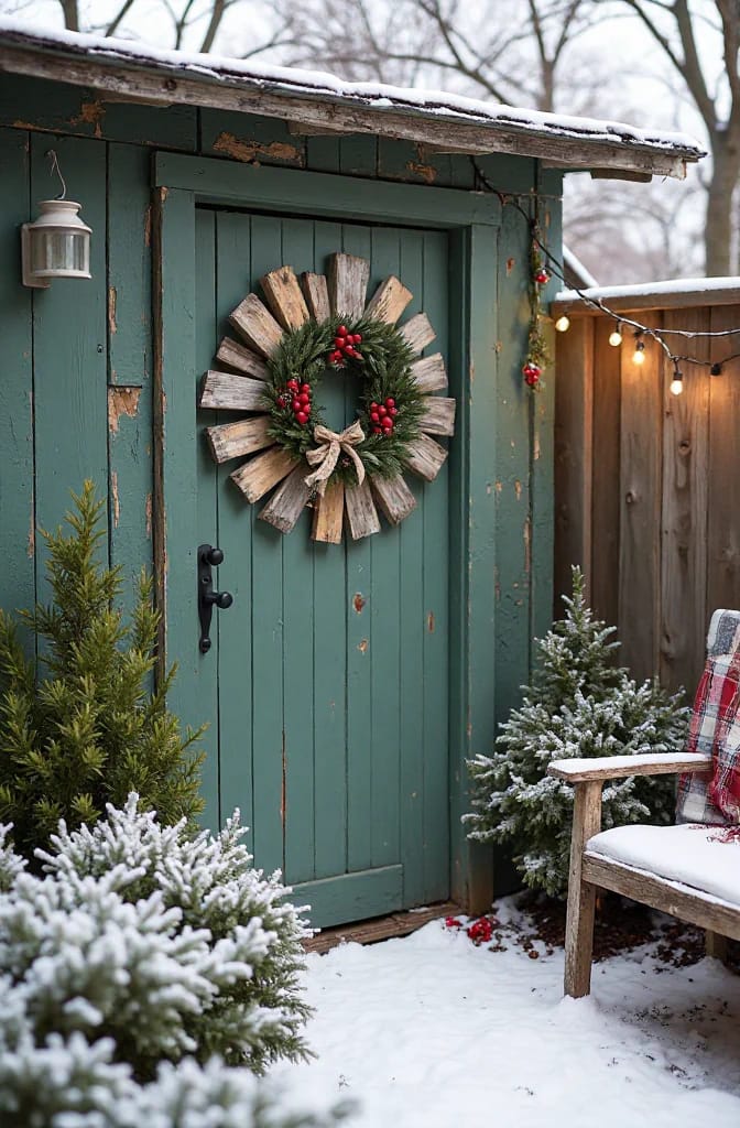 Pallet Wood Christmas Crafts for Beginners That Don't Look Like Scrap Lumber 21 slat-ring pallet wreath 1