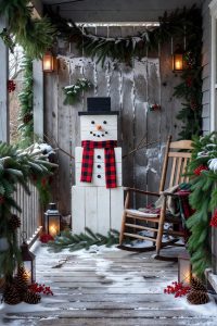 Pallet Wood Christmas Crafts for Beginners That Don't Look Like Scrap Lumber 1 stacked-board pallet snowman 7
