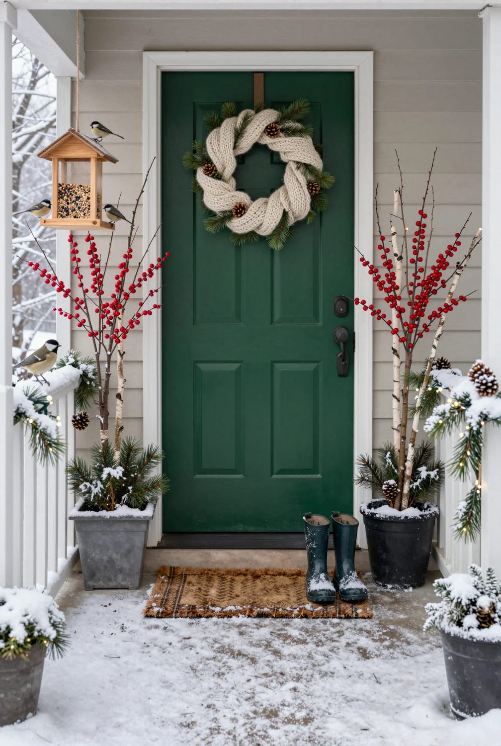 the door, the porch and the birds 1