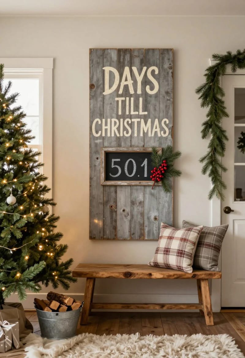 13 Reclaimed Pallet Christmas Signs for a Farmhouse (That Don't Look Store-Bought) 22 the little number window 1