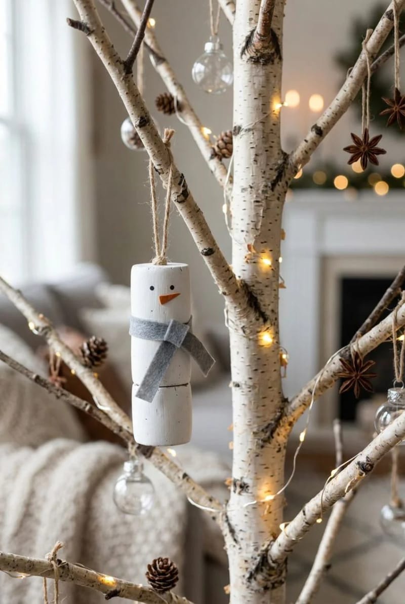 11 Wine Cork Christmas Ornaments for Beginners (That Won't Fall Apart) 12 wine cork snowman 1
