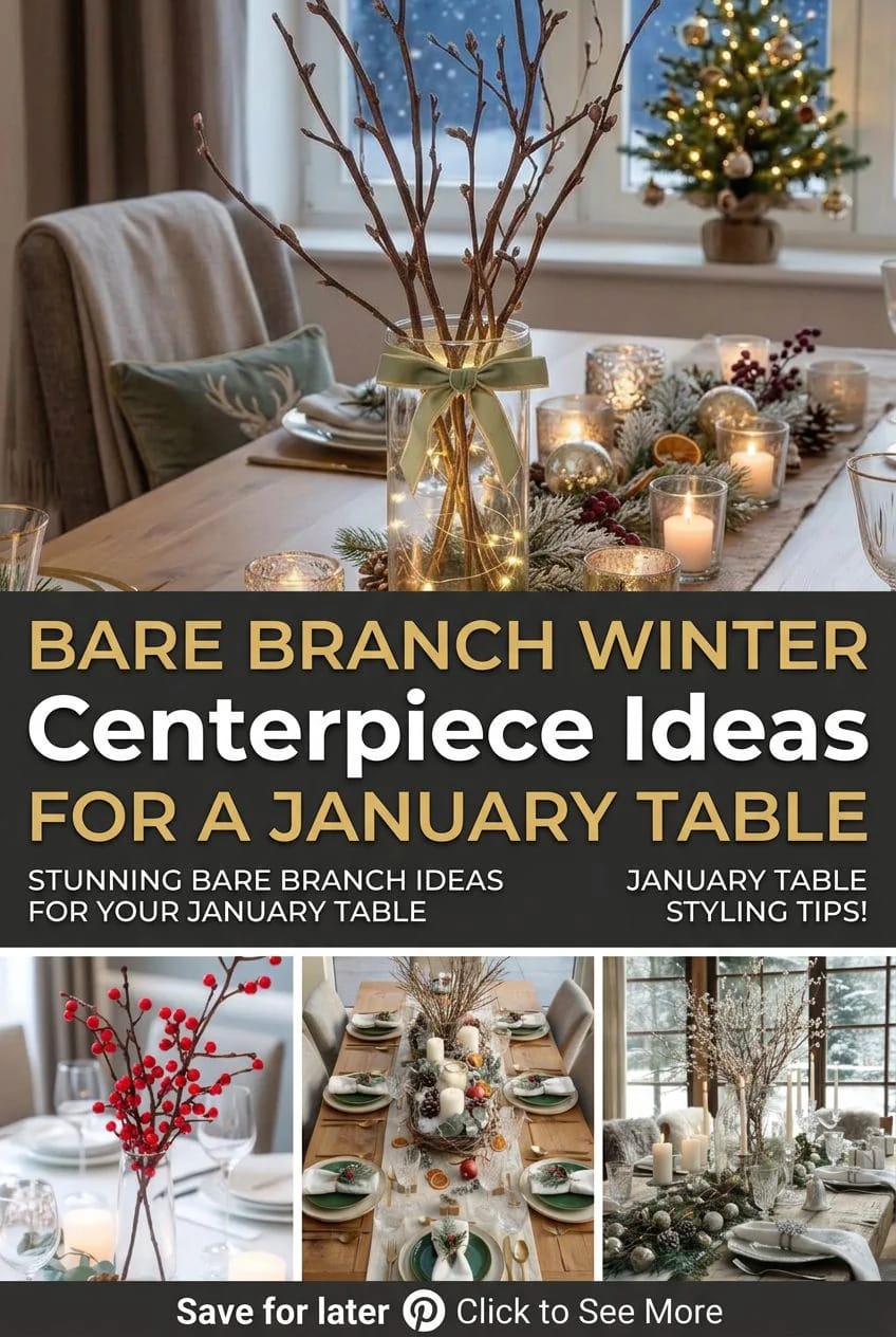 Bare Branch Winter Centerpiece Ideas for a January Table 2 bare branch winter centerpiece for january 1