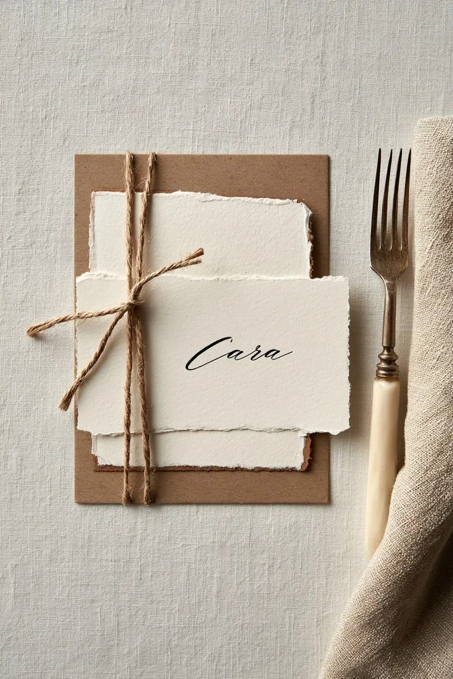 cards made from nothing but paper and twine 1