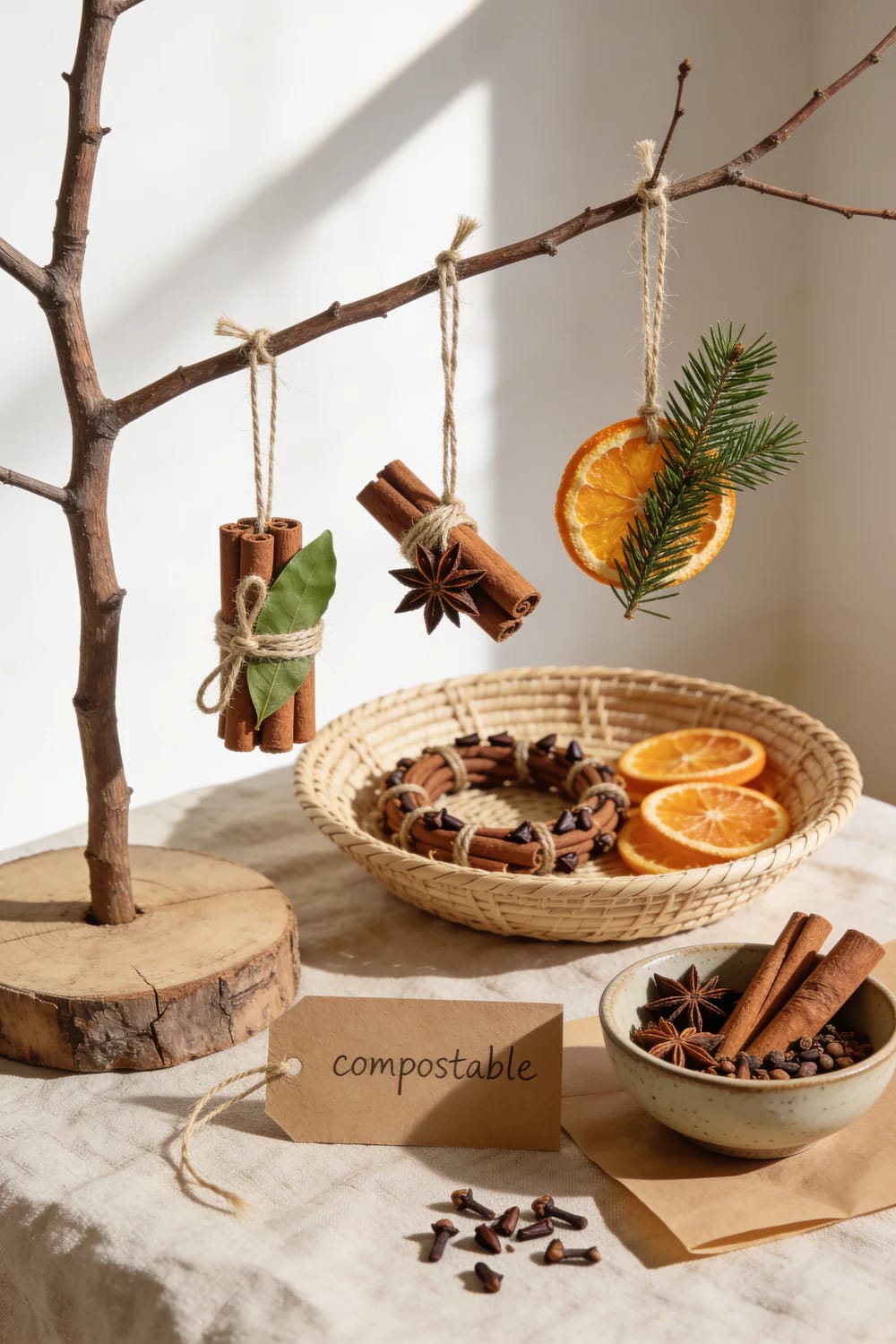 Biodegradable Christmas Tree Decorations That Actually Compost 16 cinnamon and whole spice bundles do the scent work that candles usually do 1