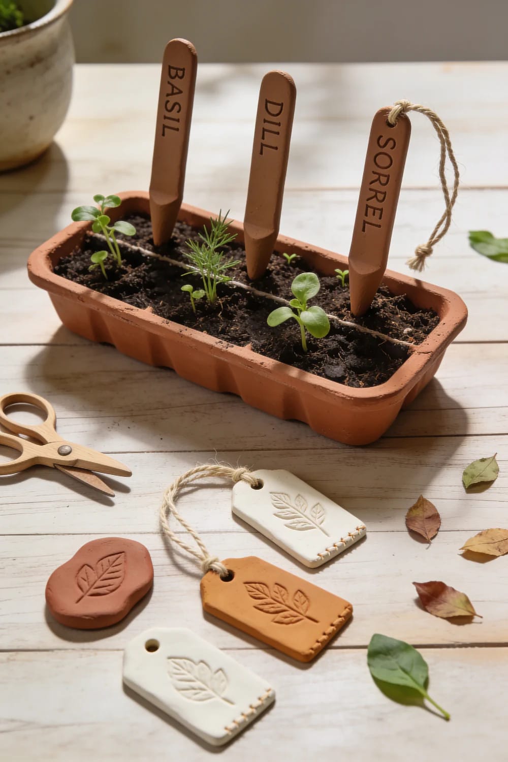 clay gift tags that become plant markers 1