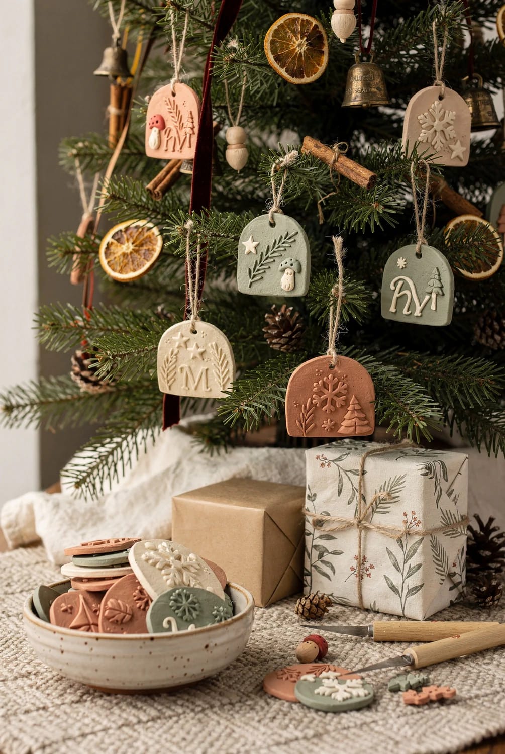clay gift tags that stay on the tree afterwards 1