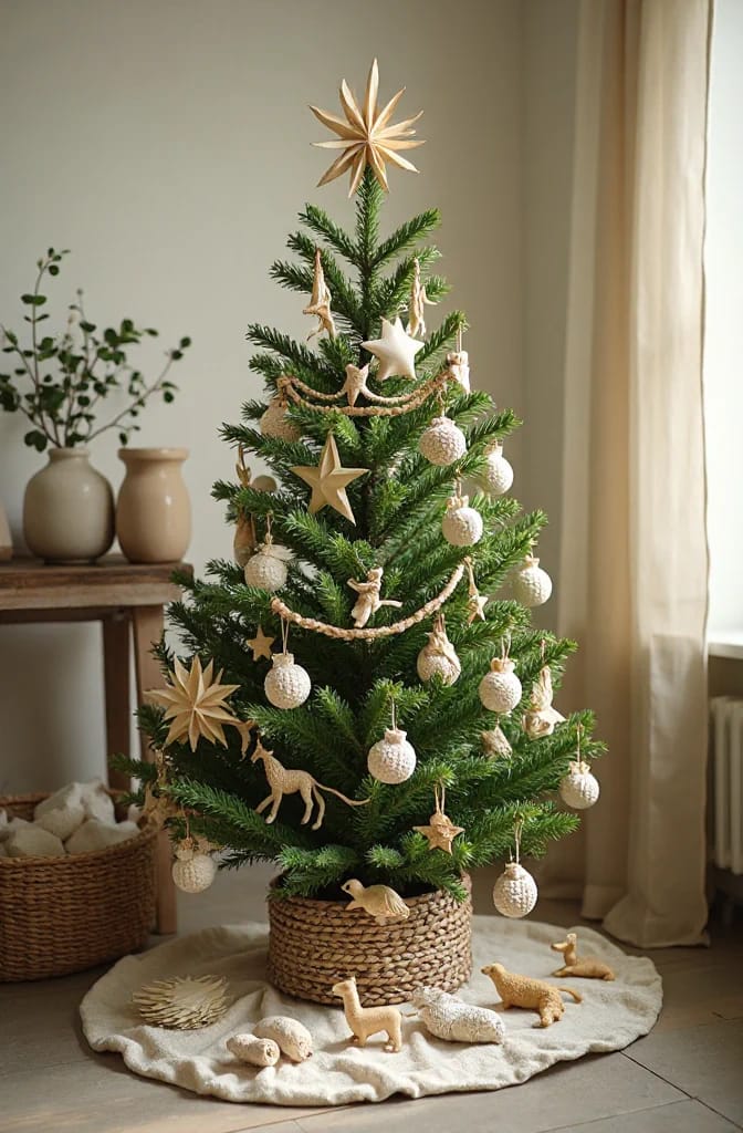 Biodegradable Christmas Tree Decorations That Actually Compost 15 corn husk stars and figures cost about four dollars a tree 1