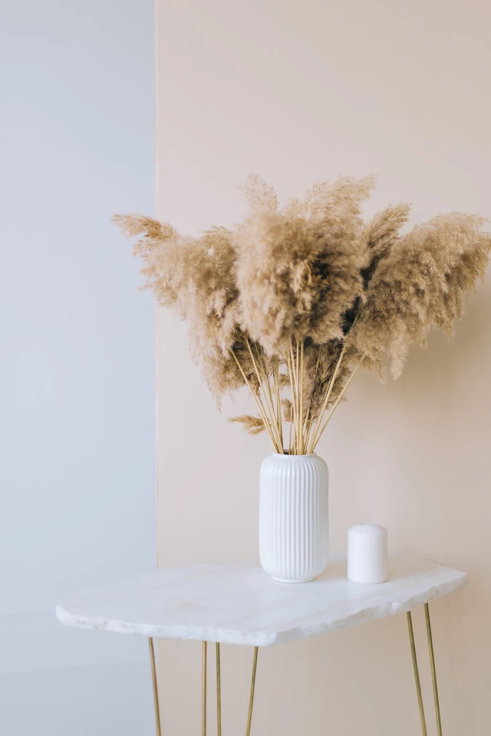 Dried Seedhead and Pampas Winter Arrangements That Don't Read as Leftover Fall 3 cut the pampas down before it goes in the floor vase 1