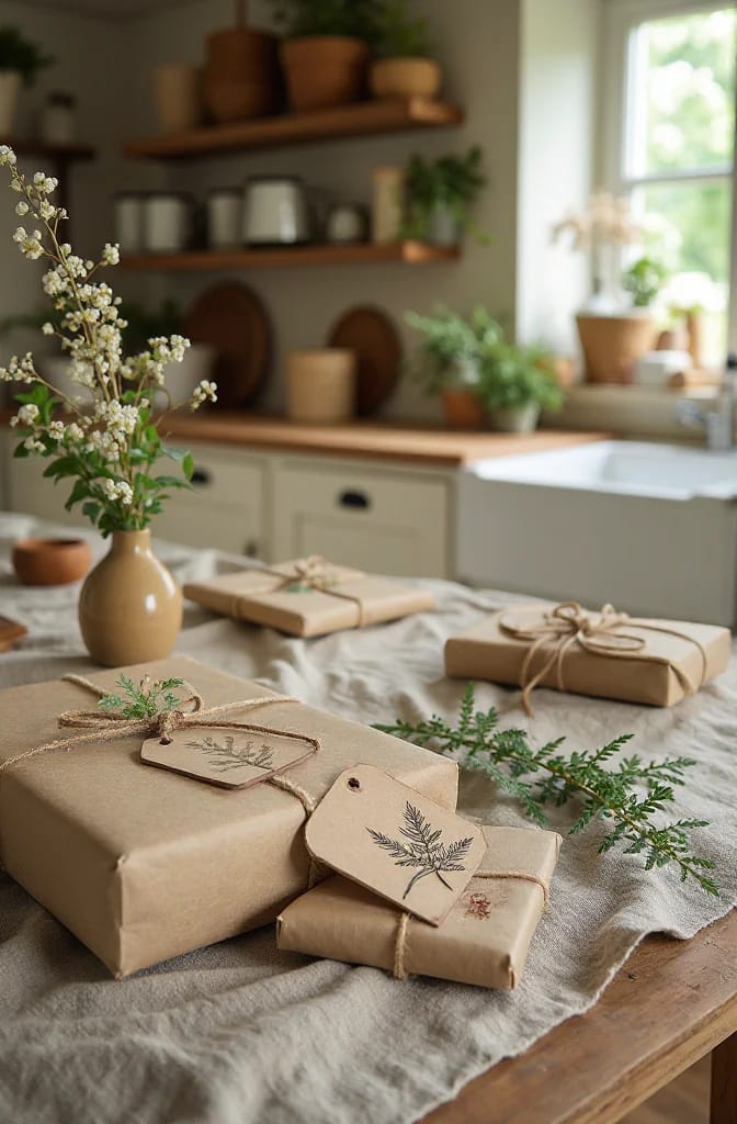 fern and cow parsley imprint clay tags 1