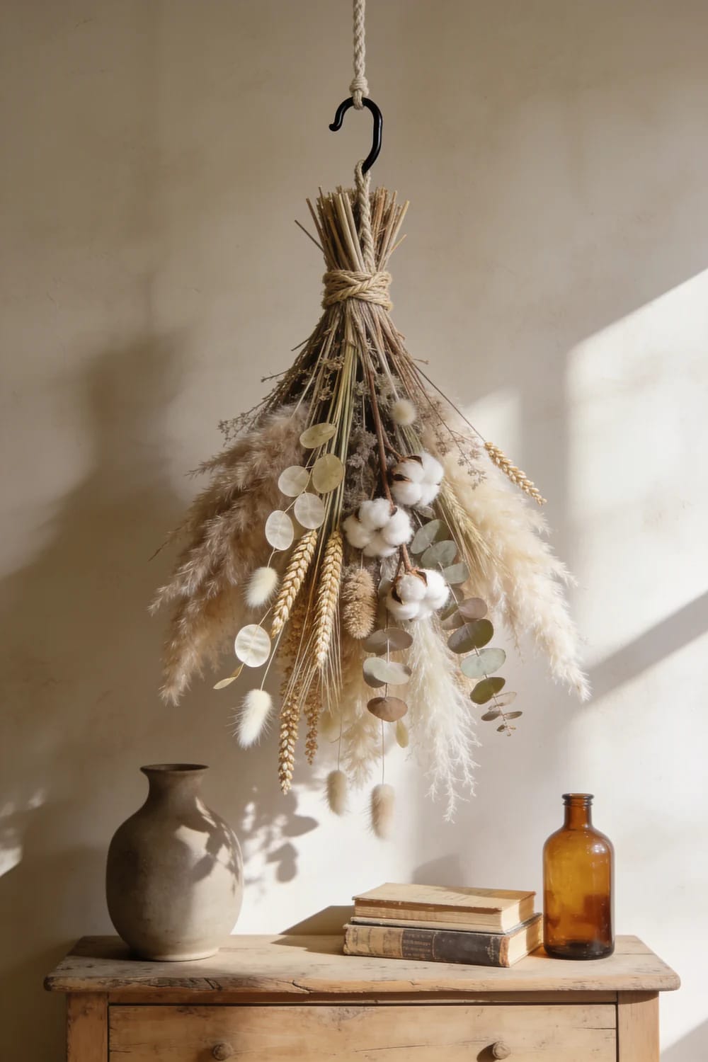 Dried Seedhead and Pampas Winter Arrangements That Don't Read as Leftover Fall 16 hang the bundle upside down and leave it there 1