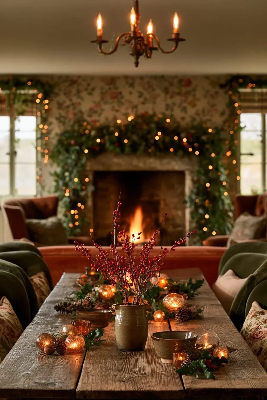 Bare Branch Winter Centerpiece Ideas for a January Table 14 one red-berried stem carries all the color a january table needs 1