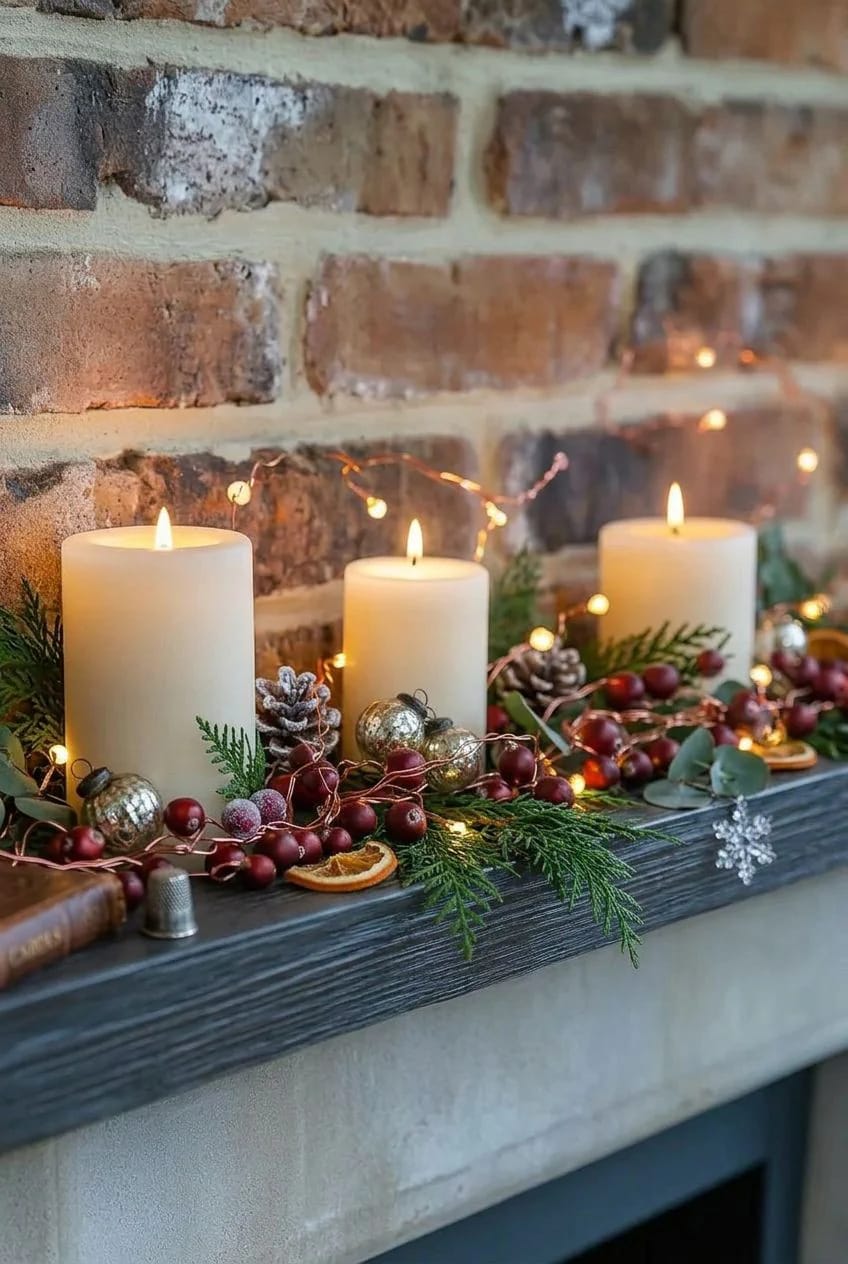 Dried Cranberry Garland for a Rustic Mantel: Ideas That Survive Past New Year 12 run warm micro-lights behind the cranberries, not through them 1