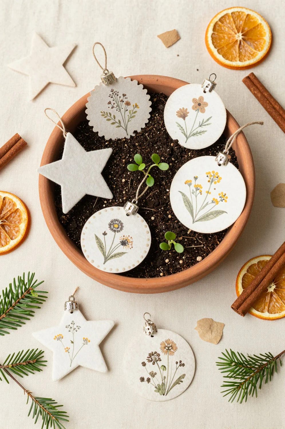 Biodegradable Christmas Tree Decorations That Actually Compost 3 seed paper ornaments end the year in a seed tray, not the bin 1