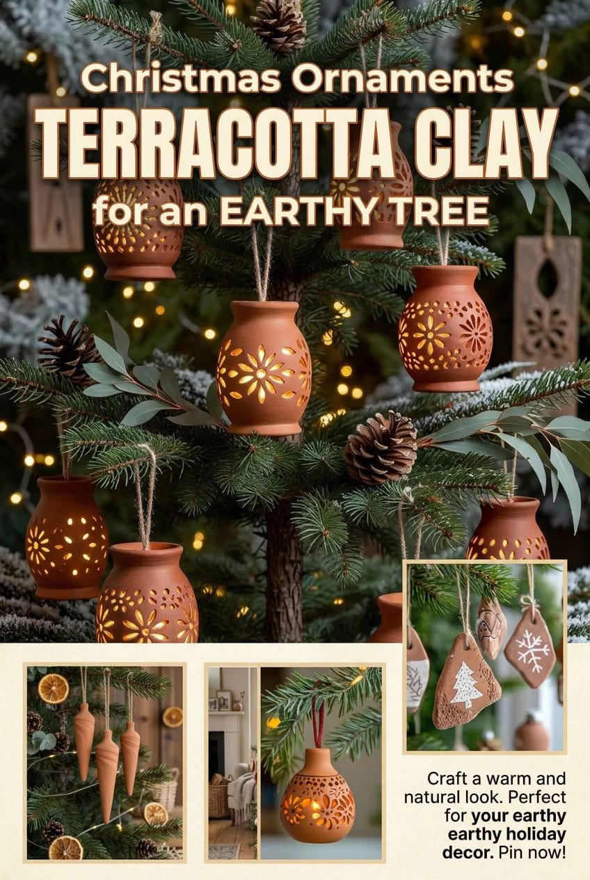 Terracotta Clay Christmas Ornaments for an Earthy Tree 2 terracotta clay christmas ornaments for an earthy tree 1